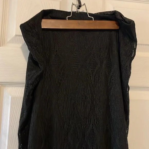 Vintage black fringed long skirt boho gatsby romantic goth witchy - Picture 3 of 8